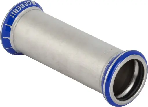 Geberit Mapress, Overschuifsok, recht, 1-delig, RVS 316, met CIIR afdichtring, 22mm x 22mm (persmof x persmof) Korting
