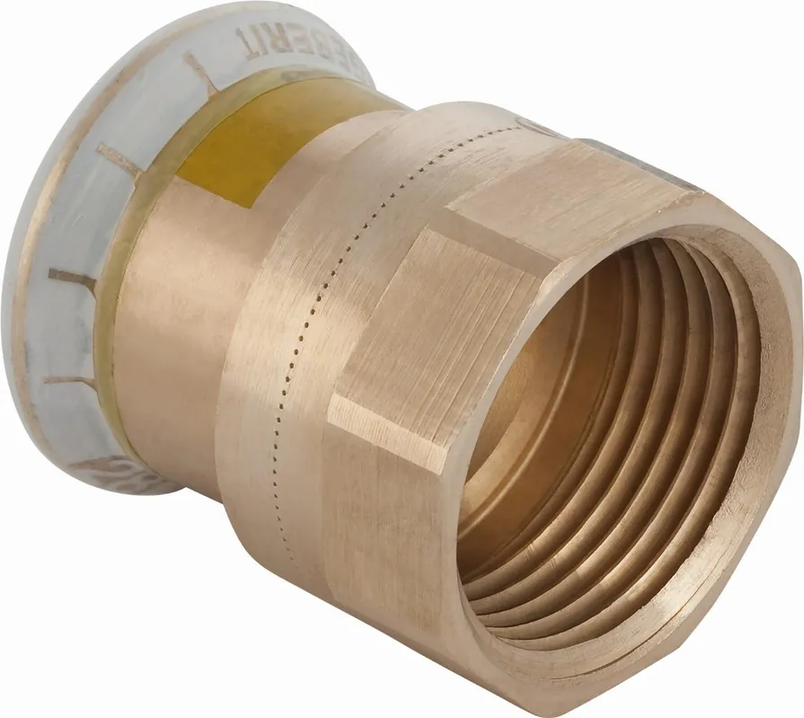 Populair Geberit Mapress, Schroefbus, gas, recht, 1-delig, koper, met HNBR afdichtring, 22mm x RP1/2" (persmof x binnendraad)