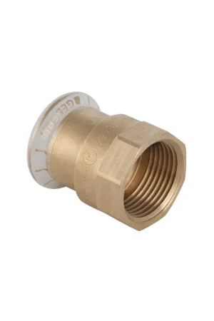 Express Levering Geberit Mapress, Schroefbus, recht, 1-delig, brons, met CIIR afdichtring, 22mm x RP1" (persmof x binnendraad)