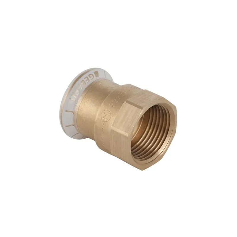Express Levering Geberit Mapress, Schroefbus, recht, 1-delig, brons, met CIIR afdichtring, 22mm x RP1" (persmof x binnendraad)