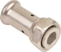 Beperkte Voorraad Henco 26p, fitting, recht, 3-delig, epdm, aansluiting 1 20mm persmof, aansluiting 2 0mm buitendraad