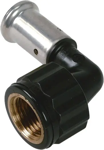 Henco knie koppeling 90gr, 16mm x 1/2" kunststof (pers x binnendraad) Gratis Retour
