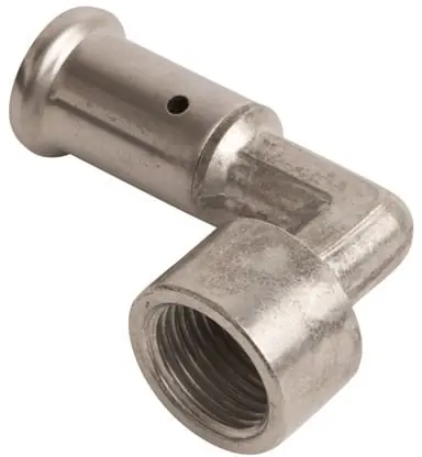 Premium Henco knie koppeling 90gr, 16mm x 1/2" messing (pers x binnendraad)