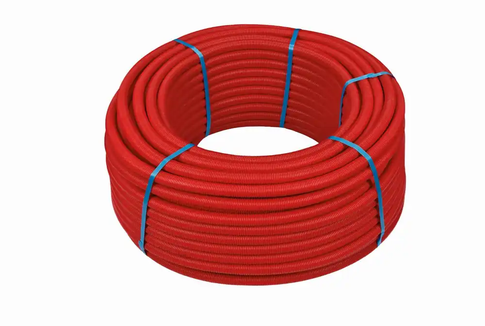 Henco Standard Alupex meerlagenbuis, 14 x 2 mm, met mantel, l=50 m, rood, PE-Xc/AL/PEX 50-014MR Gereduceerde Prijs