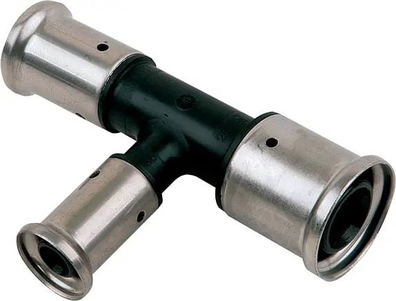 Uitverkoop Henco T-stuk, 16mm x 14mm x 14mm kunststof (pers x pers x pers)