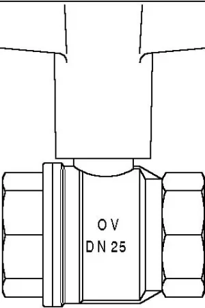 Rechtstreeks Van De Fabrikant Oventrop Optibal kogelkraan, recht, DN25 x DN25, messing, klasse PN16, bediening handgreep 1077108