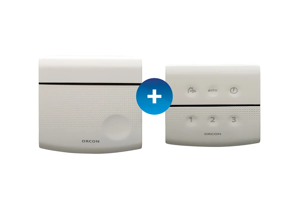 Betaalbaar Orcon ruimtesensor, duo deal co2 + afstandsbediening 15rf