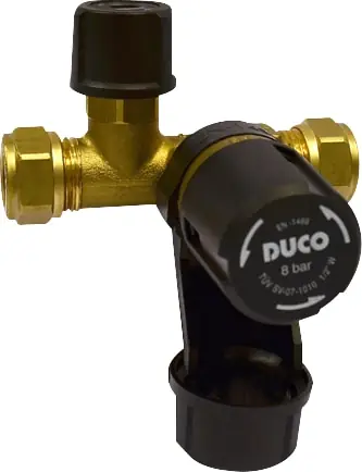 Pentec Duco UBIC inlaatcombinatie 8 bar 15mm knel 1200-0-08-01 Gecertificeerd