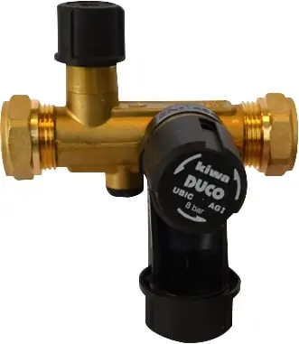 Pentec inlaatcombinatie UBIC. 22mm knel maximale werkdruk 8 bar 1203-0-08-01 Betaalbaar