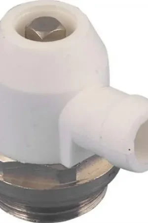Proflex radiator aftapkraan draaibaar 3/8 met pakking. Messing vernikkeld met kunststof tule. Finale Uitverkoop
