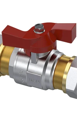Favoriet Raminex kogelkraan recht, DN20 knelring x DN20 knelring, messing, klasse PN10, bediening handgreep 282620