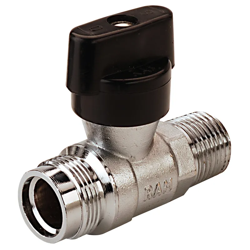 Shop Nu Raminex Premium gasaansluitkogelkraan recht, R 1/2" buitendraad x M24 x 1,5 buitendraad, DN12, messing verchroomd 280105