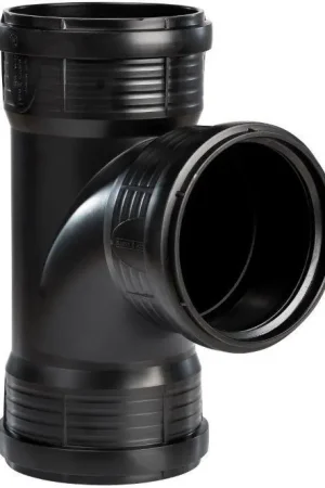 Pipelife PP Master t-stuk 90x90 87.5gr 3xm zwart Rechtstreeks Van De Fabrikant