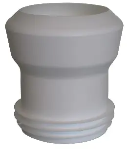 Shop Nu Solar closetafvoermanchet recht, kunststof, lengte 135mm, uitwendige aansluitdiameter 105 - 100mm, wit