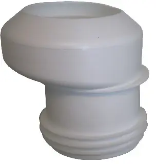 Finale Uitverkoop Solar closetafvoermanchet, kunststof, lengte 140mm, uitwendige aansluitdiameter 105 - 100mm, excentrisch, sprong 40mm, wit