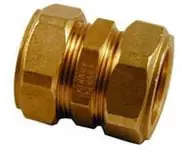 Koop Online Solar Knelfitting, messing, rechte koppeling, sok 15 x 15mm (knel x knel)