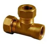 Shop Nu Solar Knelfitting, messing, T-koppeling 15x15x1/2bi knel (knel x knelx binnendraad)