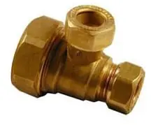 Solar Knelfitting, messing, T-koppeling 22x15x15mm knel (knel x knel x knel) Weekendaanbieding