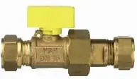 Nu Kopen Solar Gaskogelkraan / gaskraan 2 x 15mm knel messing 0608003