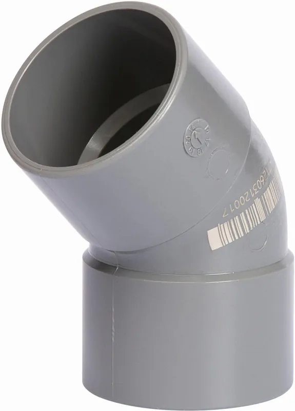 Solar Plus fitting bocht pvc aansluiting 1 50mm lijmmof aansluiting 2 50mm 1196900556 Op = Op