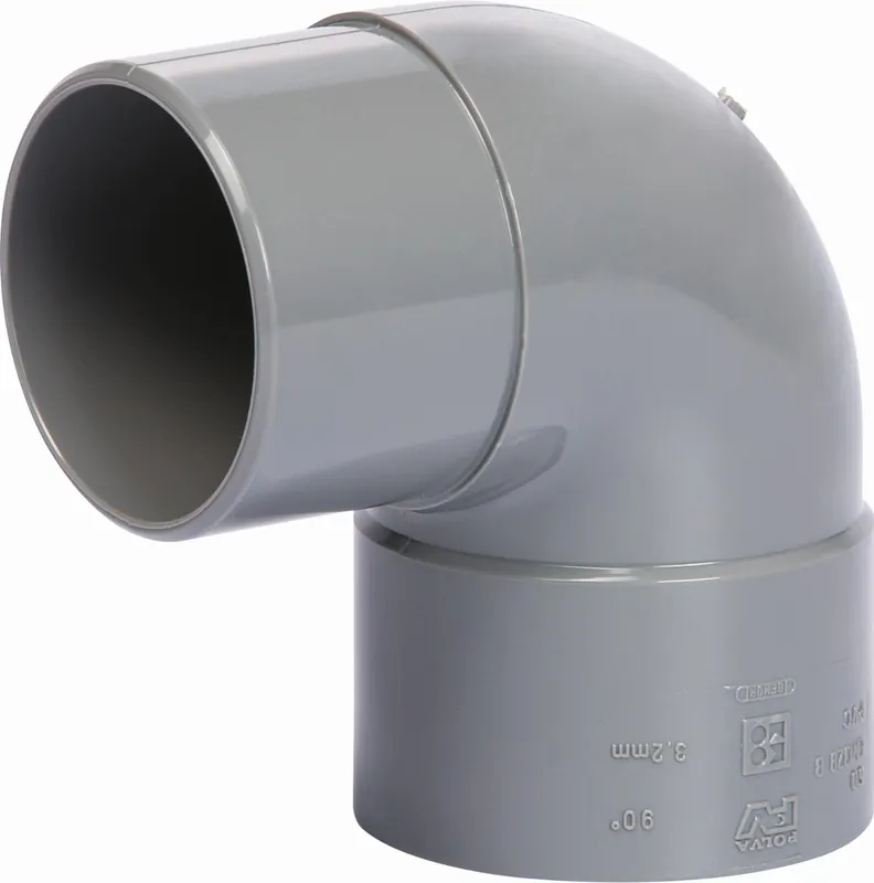 Voordeelprijs Solar Plus fitting, bocht, pvc, aansluiting 1 40mm lijmmof, aansluiting 2 40mm
