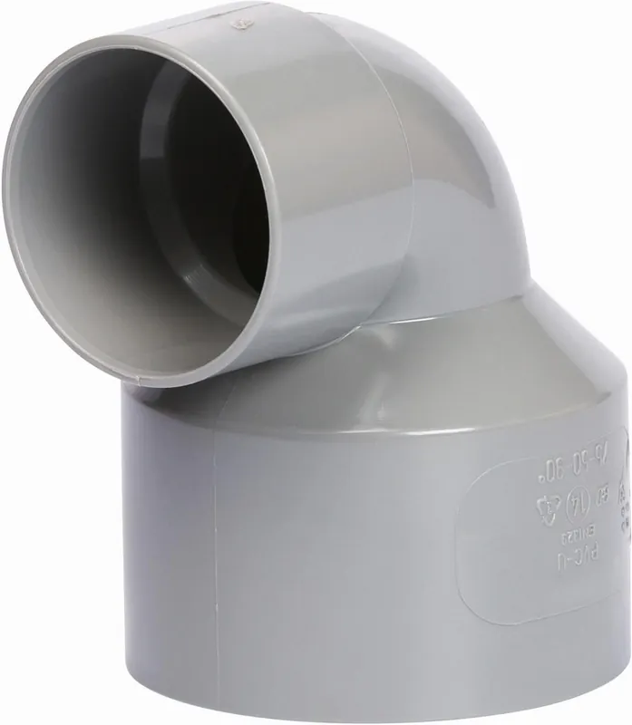Solar Plus fitting, bocht, pvc, aansluiting 1 75mm lijmmof, aansluiting 2 50mm Fabrieksprijs