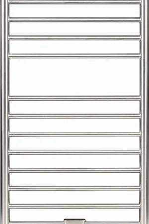 Actieprijs Thermrad Lina handdoekradiator 266W recht verticaal buis rond 4 aansluitingen 1200x500mm RVS glanzend 12001-02-108
