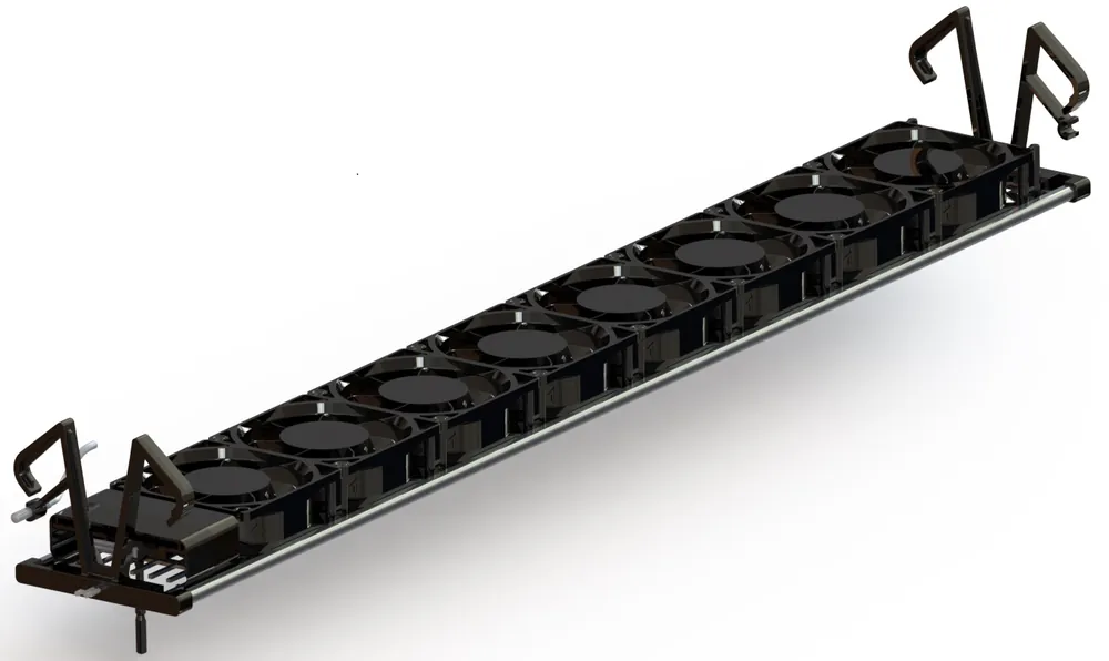 Premium Thermrad QuattroBoost ventilatorset (1 segment) voor Thermrad C4, type 22 en 33, lengte 60cm wit QB60