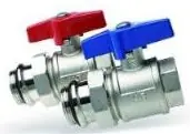 Koopje Thermrad kogelkraan set 1" tbv messing vloerverwarming verdeler