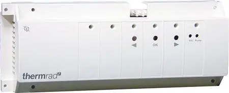 Shop Nu Thermrad RF(draadloos) zoneregelaar, basismodule vloerverwarming inclusief aansluitsnoer en din-rail t.b.v. montage 900007087
