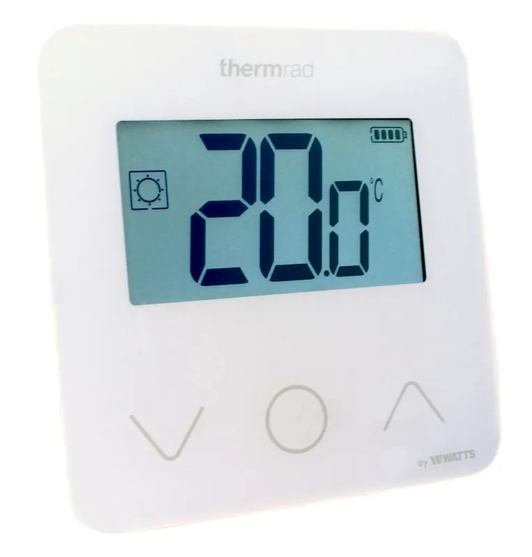 Thermrad RF(draadloos), digitale thermostaat met batterijen 2x AA, met 3 sensitive touch drukknoppen Superprijs