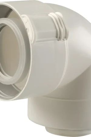 Ubbink UbiFit bocht 87° klemband concentrisch PP/KS 80/125 wit 0229520 Voordeelprijs