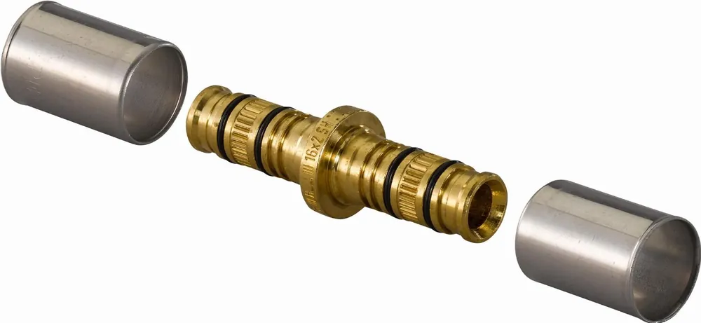 Premium Uponor Comfort perskoppeling 17x17mm voor verbinding van PE-X leidingen 1005079