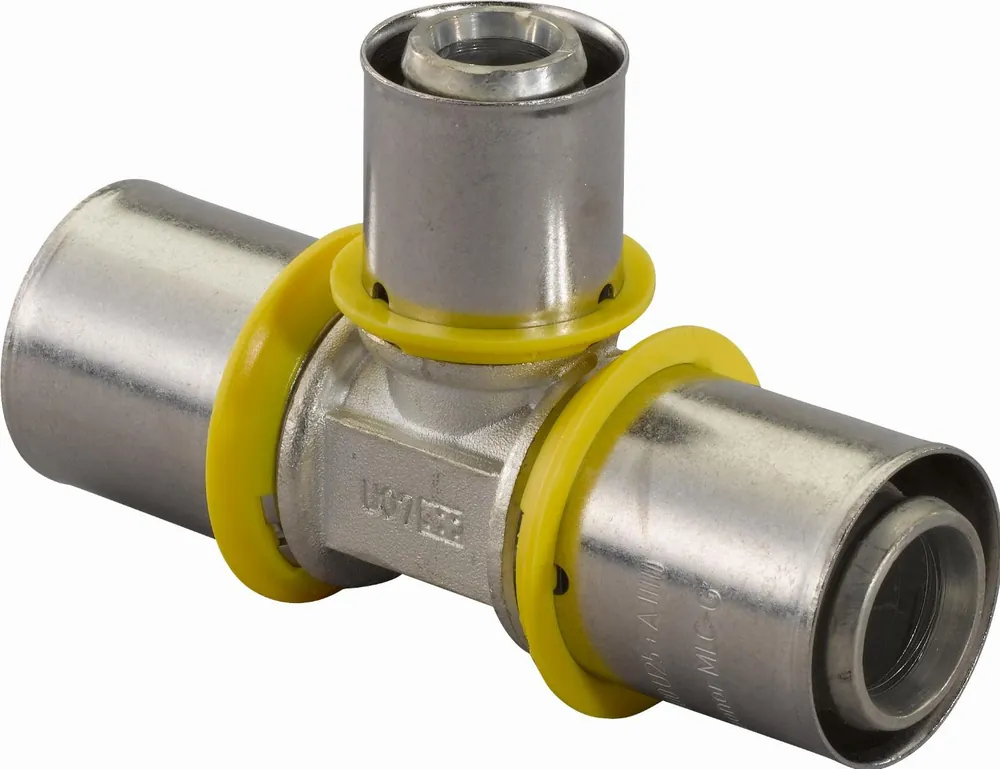 Uponor MLC gas Press MLC T-stuk verlopend 25x20x25mm 1030570 Nieuw