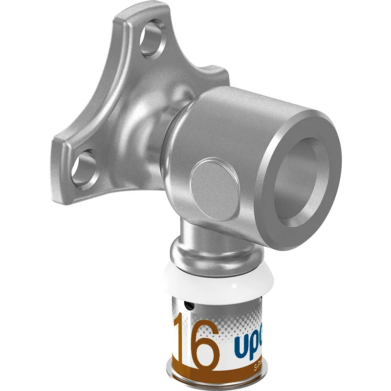 Uponor S-Press Plus Aqua pers muurplaat met korte flens 16mmx3/8" Binnendraad 1070638 Gratis Retour