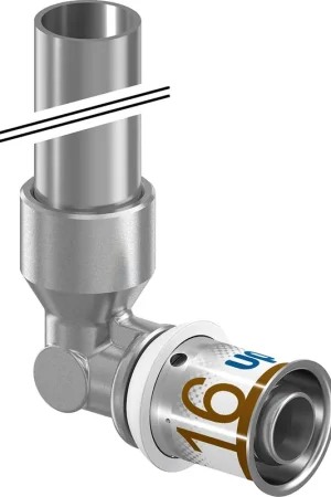Uponor S-Press Plus Aqua pers overgangsknie 16MLCx15mm CU 1070650 Hete Deal