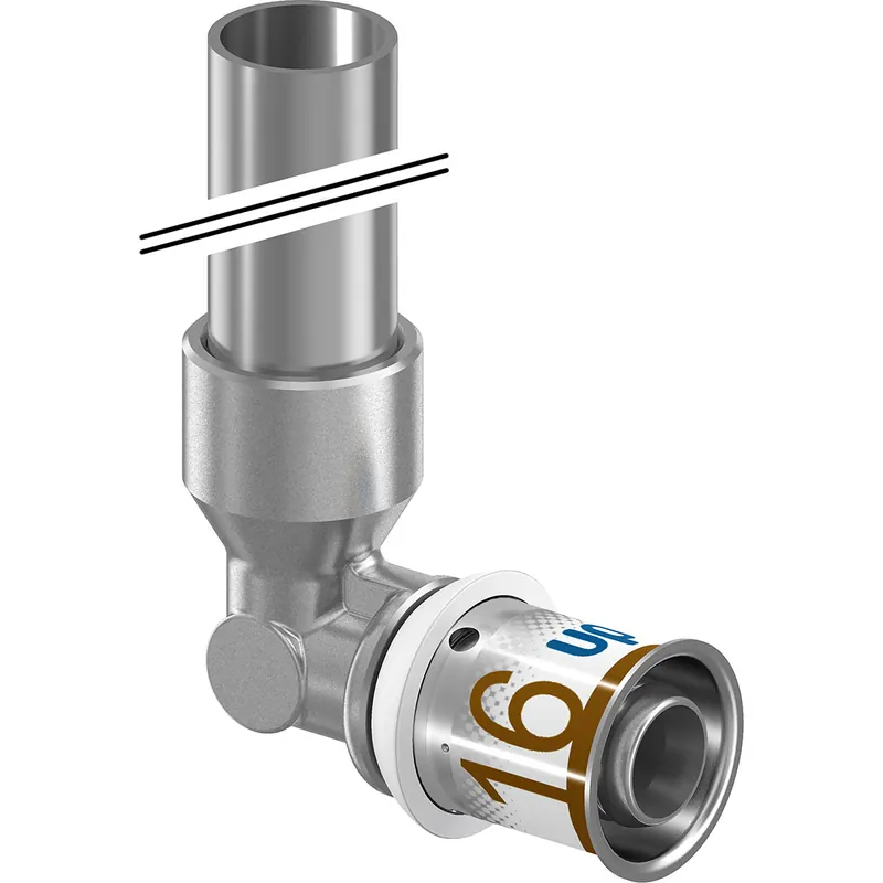 Uponor S-Press Plus Aqua pers overgangsknie 16MLCx15mm CU 1070650 Hete Deal