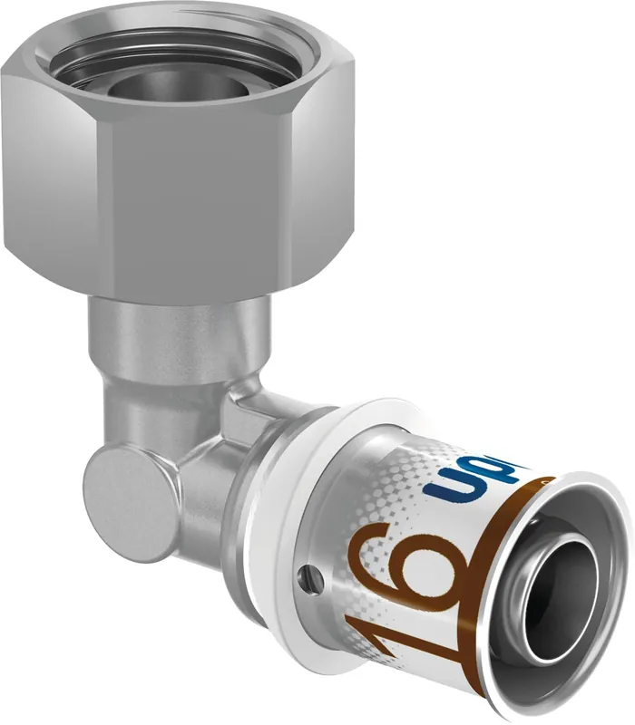 Uponor S-Press Plus Aqua pers SK-knie 90° Geberit 16mmx1/2"bi 1070658 Bestseller