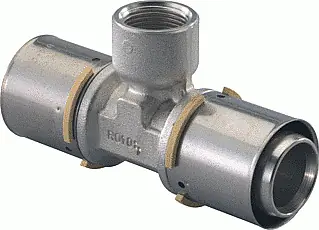 Uponor S-Press pers T-stuk bi.dr. 50x1"bix50mm 1046929 Voordeelprijs