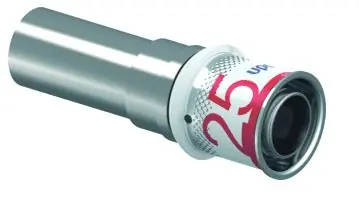 Beperkte Voorraad Uponor S-Press Plus pers koppeling overgang 25MLCx22mm CU/RVS 1070618