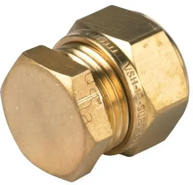 Aanbieding VSH knel eindkoppeling 15mm vernikkeld 0872256