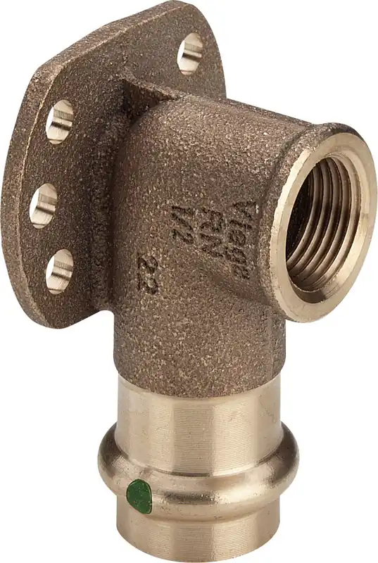 Direct Verzonden Viega Profipress, muurplaat laag 1/2x15mm, brons, haaks, 16 bar, contourcode V
