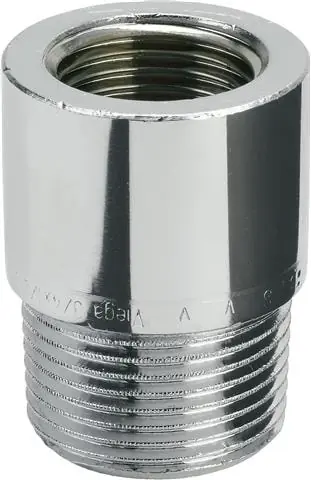 Beperkte Voorraad Viega rechte koppeling, neusstuk 1/2" x 3/8" brons verchroomd (binnendraad x buitendraad)
