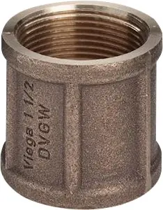 Bestseller Viega rechte koppeling, sok 1/2" x 1/2" brons (binnendraad x binnendraad)