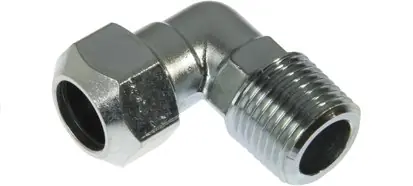 Beste Prijs VSH Knelfitting, knie koppeling 90gr 15mm x 1/2" staal verzinkt (klem x buitendraad)