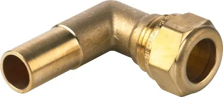 Favoriet VSH Knelfitting, messing, inschuif knie koppeling 90gr, 22 x 22mm (knel x insteek)