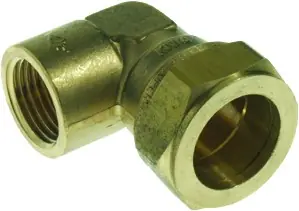 Aanbieding VSH Knelfitting, messing, knie koppeling 90gr, 35mm x 1 1/4" (knel x binnendraad)