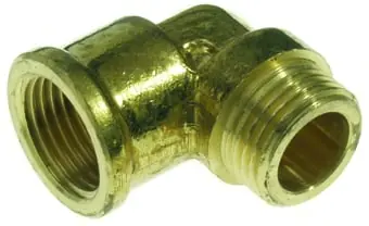 Aanbieding VSH knie koppeling 1/2" x 1/2" 90gr messing DZR (binnendraad x buitendraad)