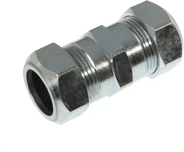 VSH Knelfitting, rechte koppeling, reparatie sok 15 x 15mm, staal verzinkt (klem x klem) Must-Have