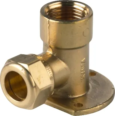 VSH messing knel muurplaat 3/4" x 22 mm binnendraad x knel 0865018 Tijdelijk Beschikbaar